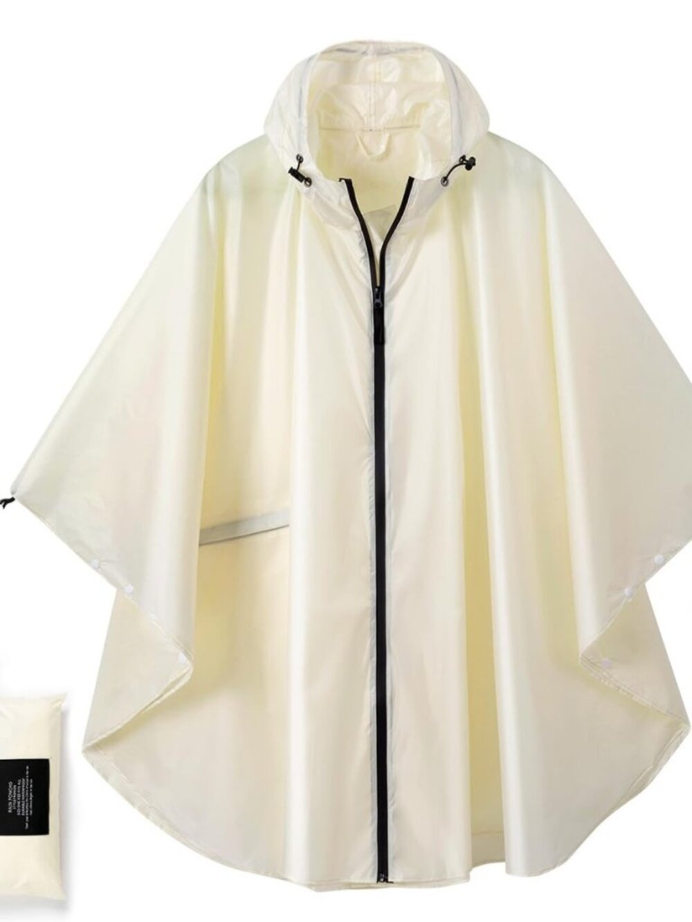 Fashion Hooded Rain Poncho Waterproof Raincoat Jacket with pocket for